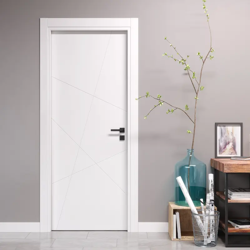 Porta Battente con Incisioni Geometrica