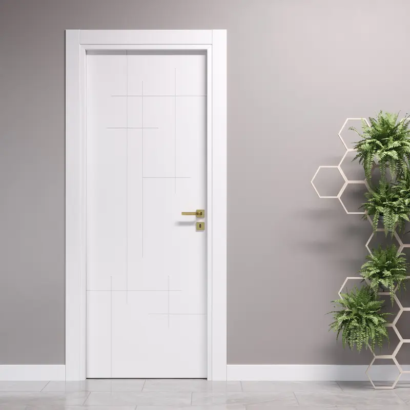 Porta Battente con Incisioni Lines