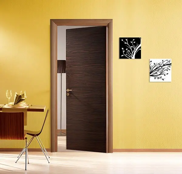 Porta Battente in Legno Tranciato Ebano