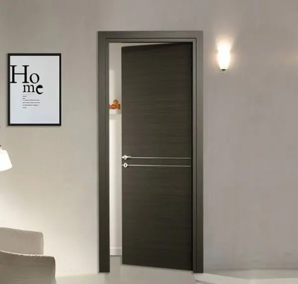 Porta Battente Laminato con Inserti in Alluminio