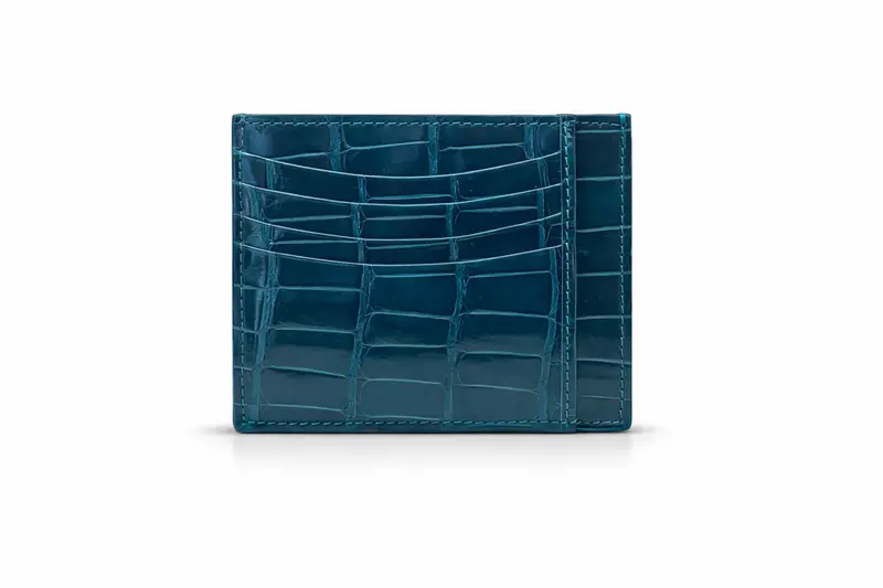 Porta carte Grande in Alligatore Lucido