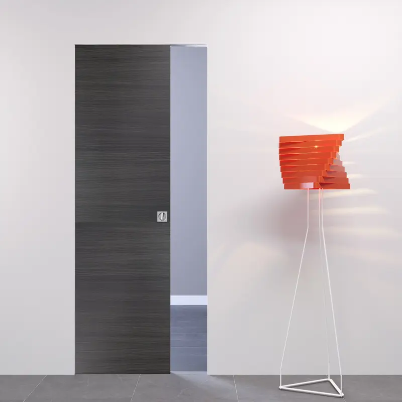 Porta Filomuro Scorrevole a Scomparsa Rovere Grigio