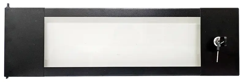Porta in vetro temperato 3 mm con serratura per armadio rack 4U