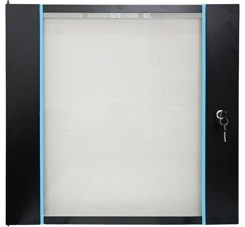 Porta in vetro temperato 5 mm con serratura per armadio rack 12U