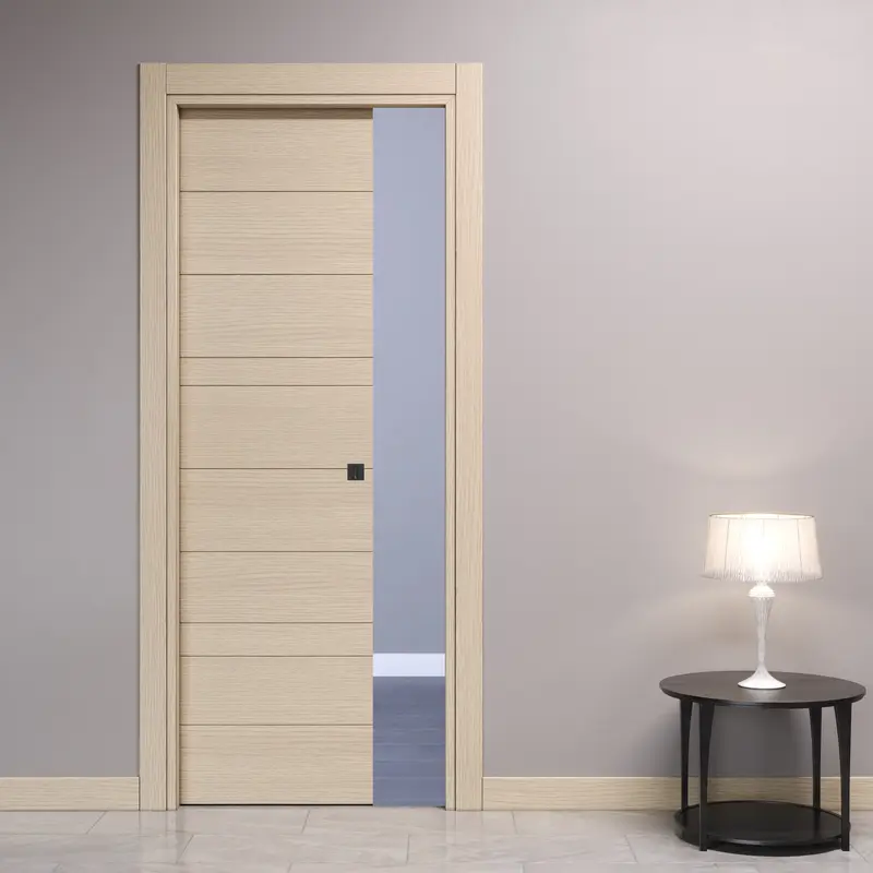 Porta Scorrevole a Scomparsa con Incisioni Modern