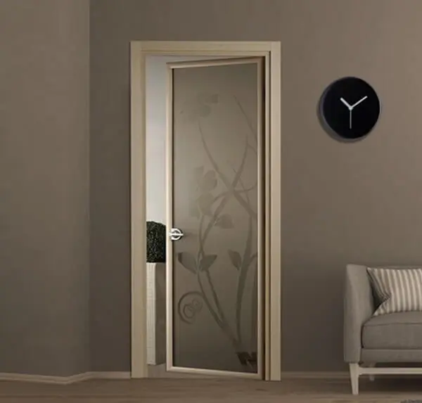 Porta Vetro Trasparente Finitura Laminato Evo Flower