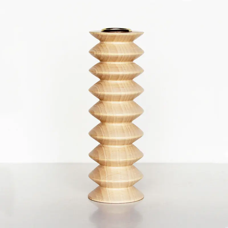 Portacandele totem alto in legno