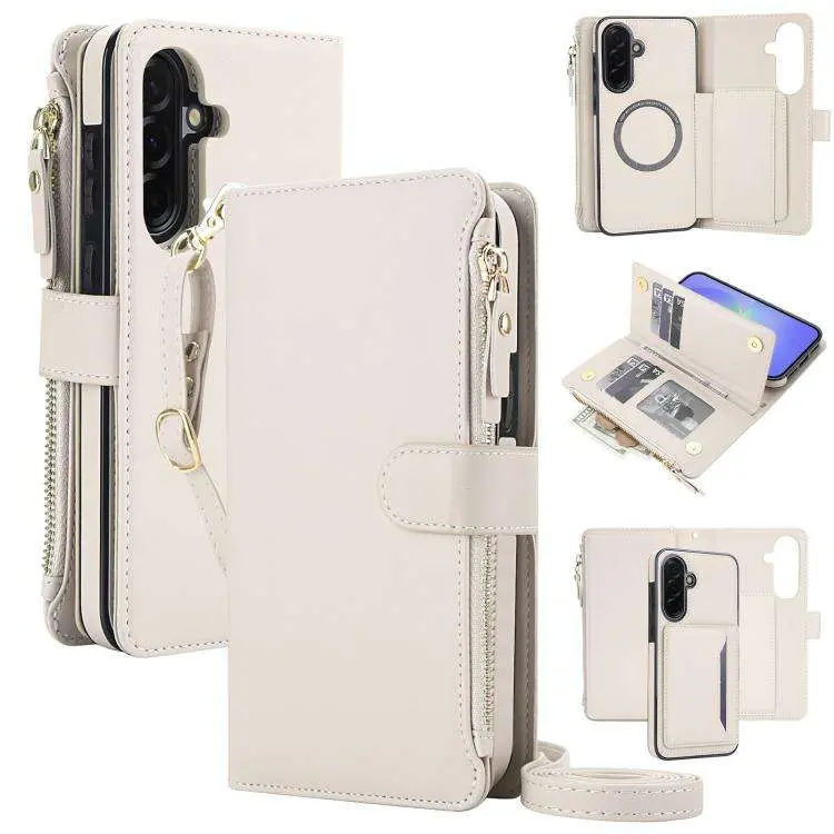 Portafoglio 2 in 1 con custodia magnetica e cerniera rimovibile per Galaxy A36