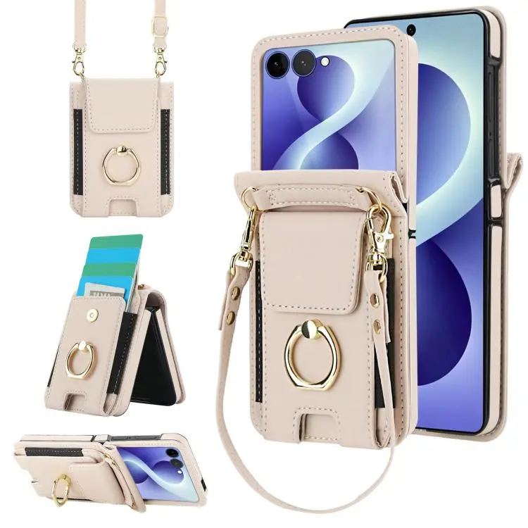 Portafoglio ad anello con scomparto per carte per Galaxy Z Flip8 5G e Samsung