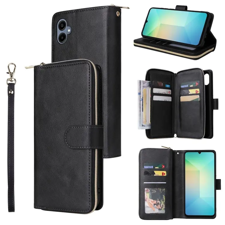 Portafoglio con cerniera e 9 scomparti per carte per Galaxy A06 4G/5G, A56, A26