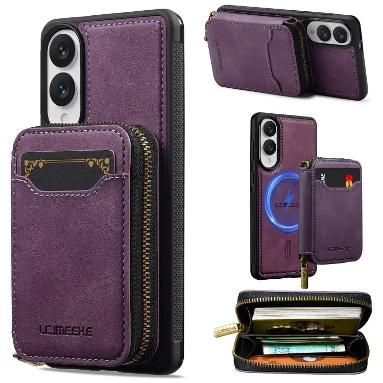 Portafoglio con cerniera magnetico per Samsung Galaxy S25 Edge, S25 Ultra, S22+
