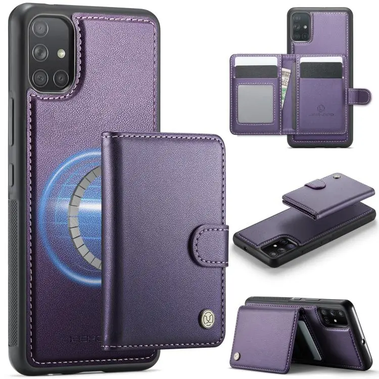 Portafoglio con fibbia in pelle con protezione magnetica MagSafe per Samsung