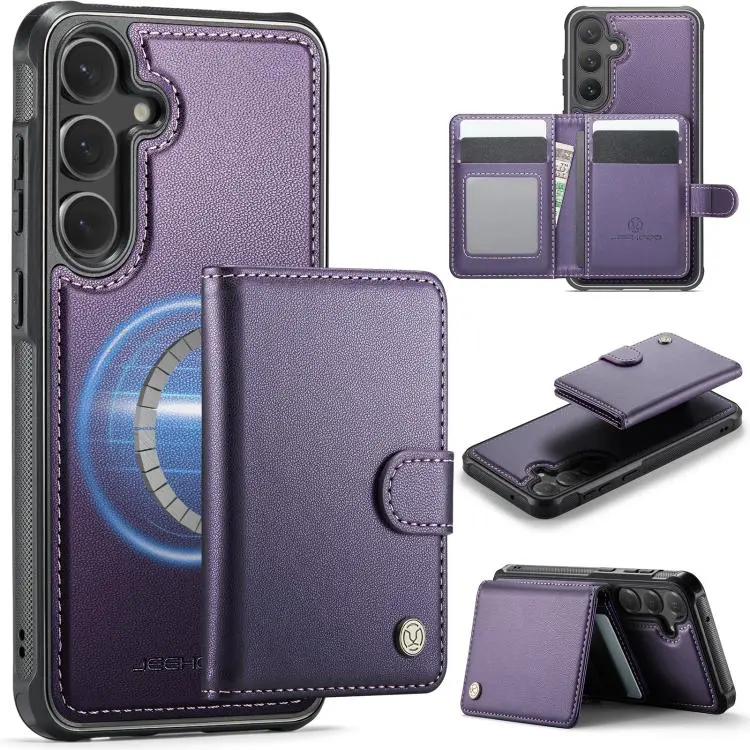 Portafoglio con fibbia in pelle con protezione MagSafe e RFID per Samsung Galaxy