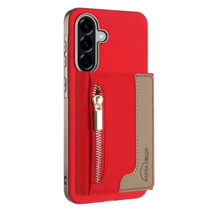 Portafoglio magnetico orizzontale con cerniera, custodia per telefono RFID MagSafe, For Samsung Galaxy A25, For Samsung Galaxy A55