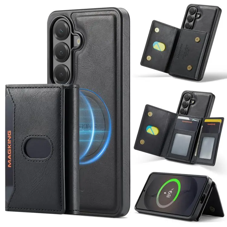 Portafoglio pieghevole con protezione RFID e custodia magnetica per Galaxy S26