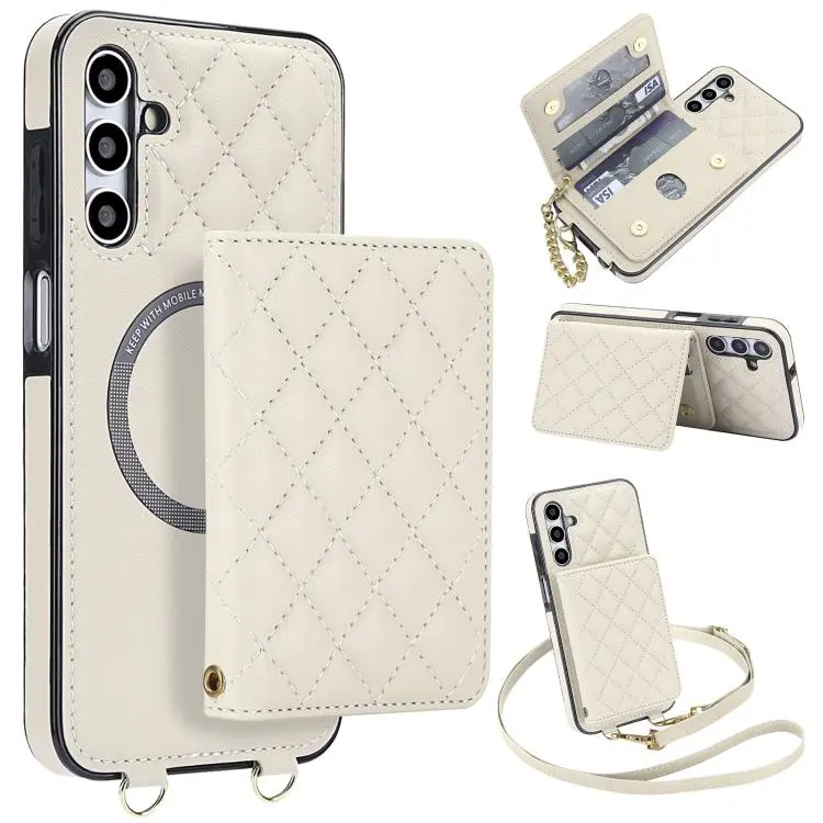 Portafoglio romboidale con custodia magnetica per Galaxy A35, A14 4G/5G, A54 5G