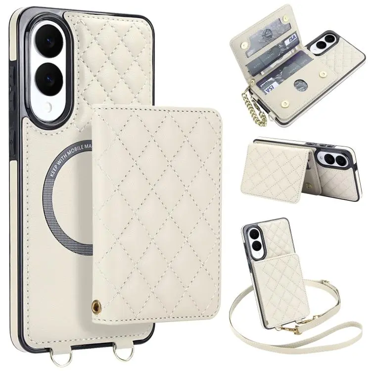 Portafoglio romboidale con custodia magnetica per Galaxy S25 Edge, S25, S25+ e