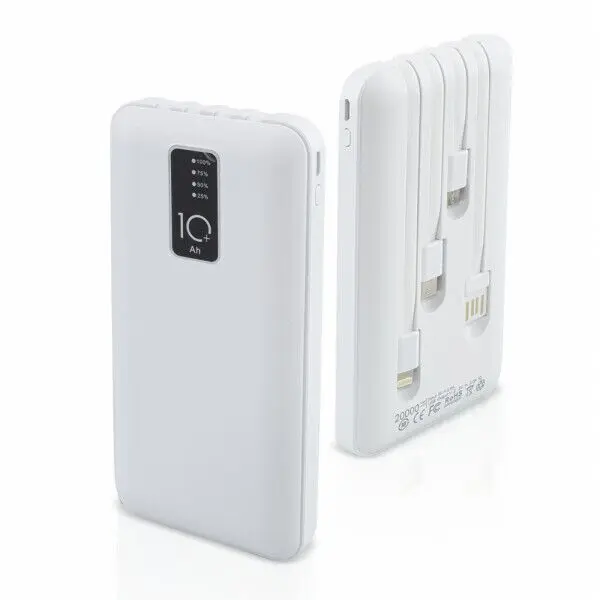 Powerbank 8800mAh bianco USB/microUSB/Type C/Lightning
