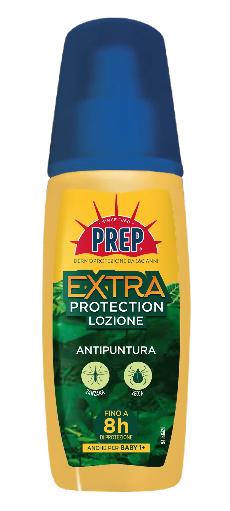 Prep Extra Protection Lozione 100 ml – Repellente Anti-Puntura con IR3535 – Protezione 8 Ore contro Zanzare e Zecche – Adatto ai Bambini 1+