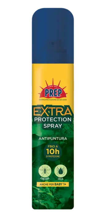 Prep Extra Protection Spray 100 ml – Repellente Anti-Puntura con IR3535 – Protezione 10 Ore contro Zanzare e Zecche – Adatto ai Bambini 1+
