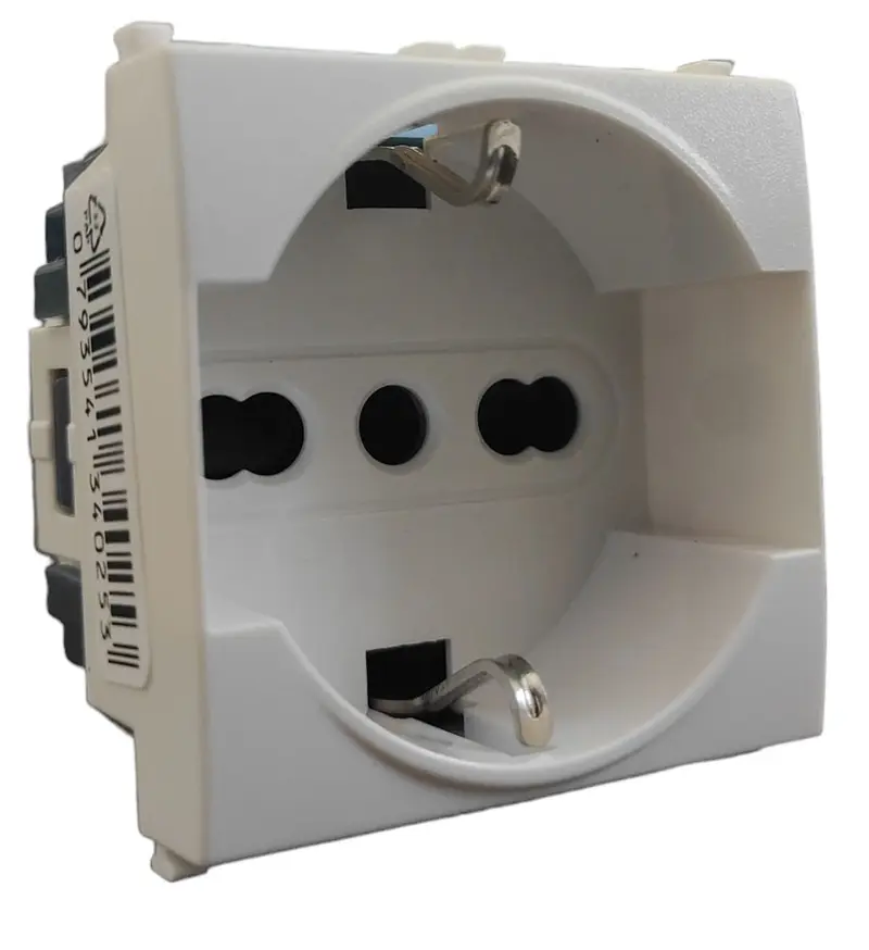Presa schuko bianca 16A 250V compatibile Vimar Arké