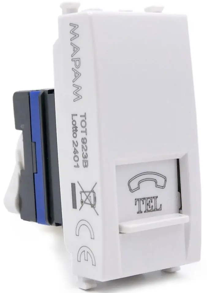 Presa telefonica bianca compatibile Vimar Arké