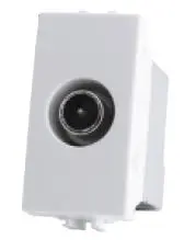 Presa TV passante bianca compatibile Vimar Plana 4.5x2x3cm