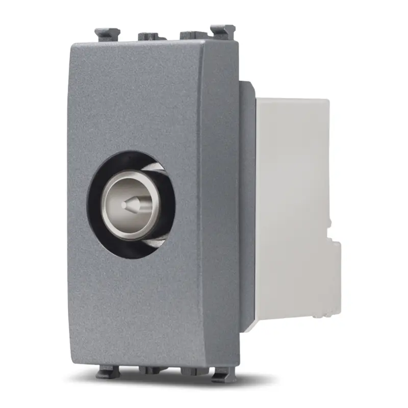 Presa TV passante grigia compatibile Vimar Arkè