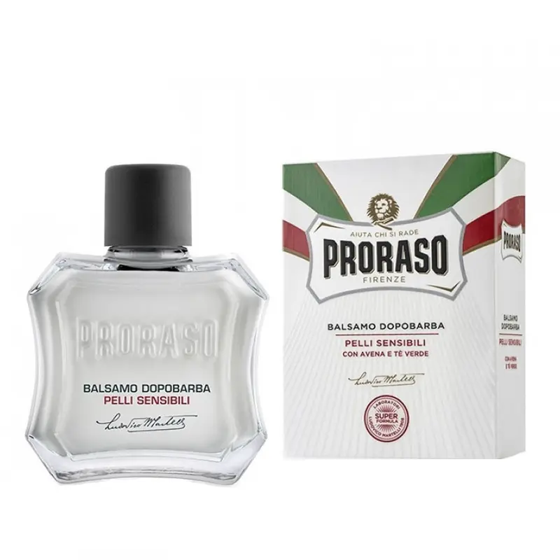 Proraso Balsamo Dopobarba Pelli Sensibili 100ml – Senza Alcool, Con Avena & Tè Verde – Ripristina Equilibrio Idrolipidico & Sollievo Immediato