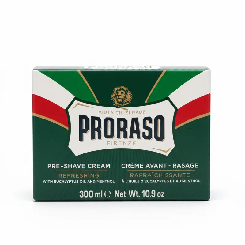 Proraso Crema Pre Barba Rinfrescante 300ml Formato Professionale – Linea Verde con Eucalipto e Mentolo