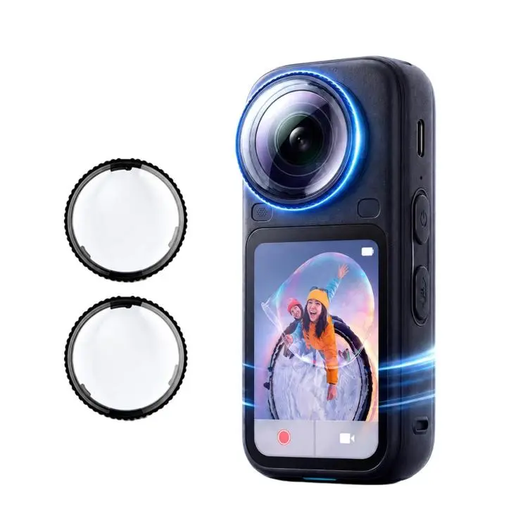 Protezione obiettivo Insta360 X6 in PC antigraffio ad alta definizione