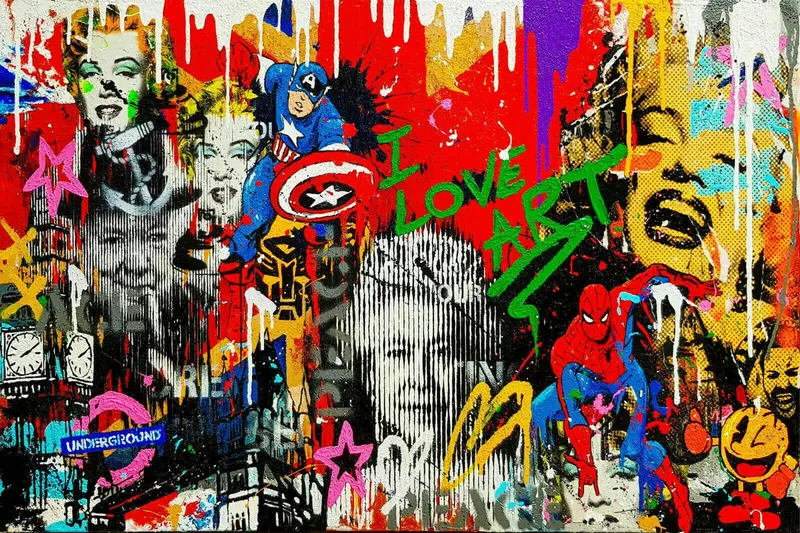 Quadro Fonoassorbente PureSilence I Love Art