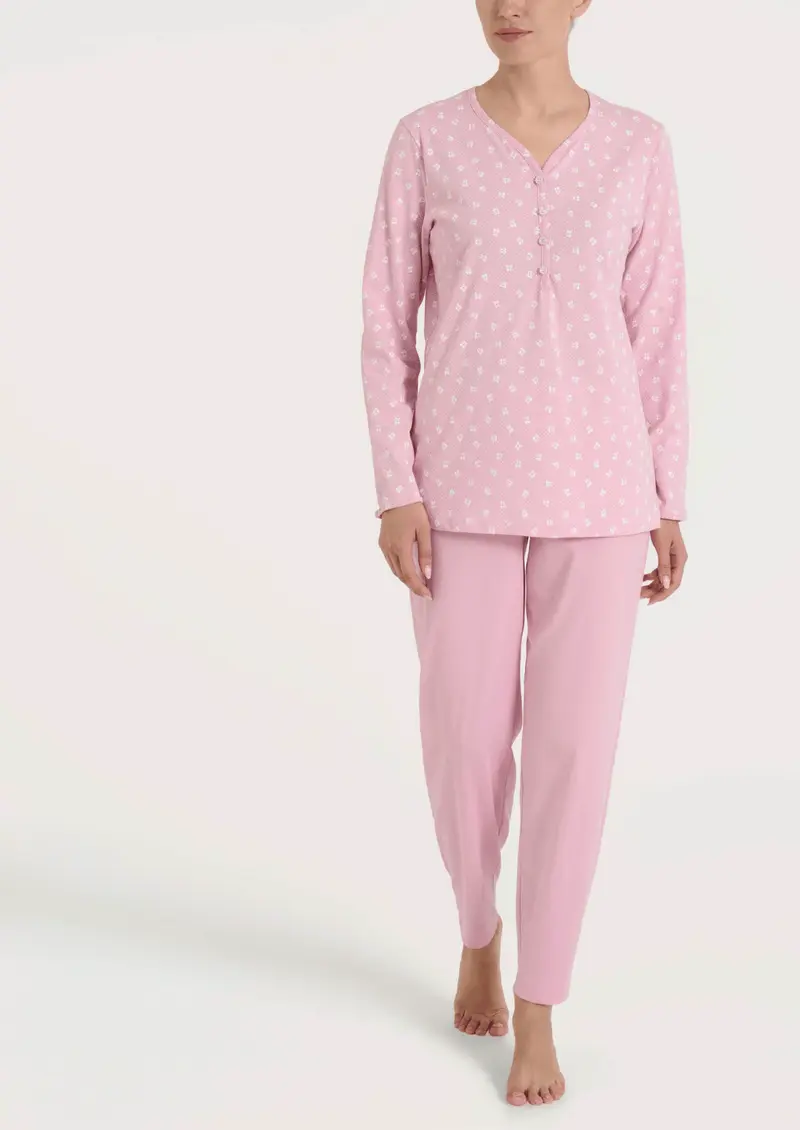 Ragno Pigiama Lungo Serafino Donna DT04NU