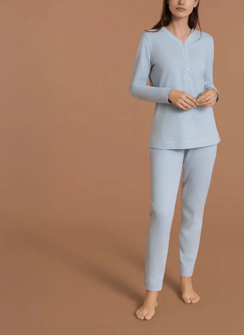 Ragno Pigiama Serafino Donna S.Polsini C.Cotone DU05N1