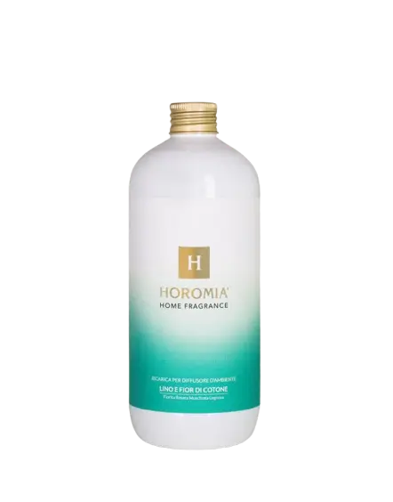 Ricarica per Diffusore a Bastoncini Lino e Fior di Cotone – Linea Home Fragrance by Horomia, 500 ml