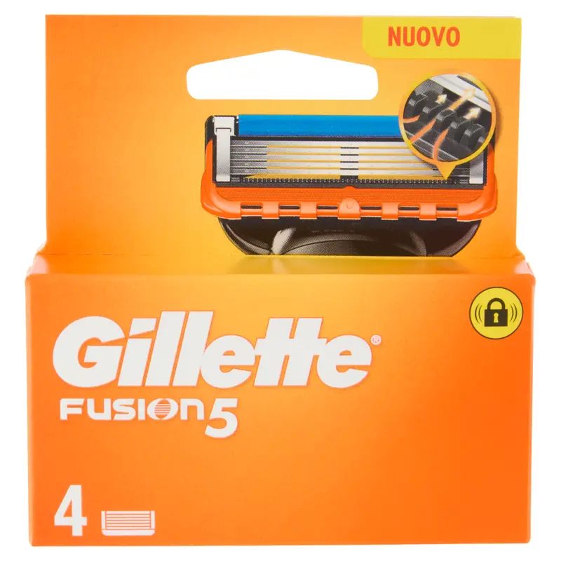 Ricariche Gillette Fusion 5 (4 Lame Originali) | Rasatura Profonda e Precisione Uomo | 5 Lame Anti-Attrito