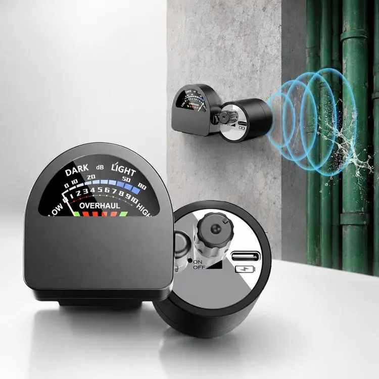 Rilevatore di perdite d'acqua H-918 con misuratore di intensità del campo audio, localizzatore acustico di perdite nelle tubature dell'acqua per pareti, pavimenti e rumori del motore, H-918