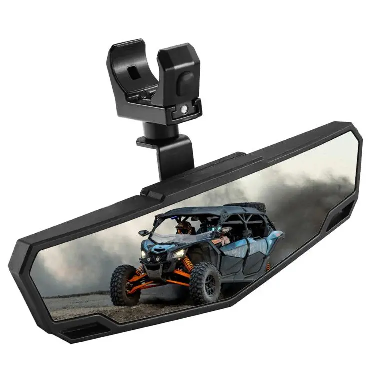 RM-002 Specchietto retrovisore centrale regolabile per ATV UTV, compatibile con morsetti per roll-bar da 1,5-2 pollici, RM-002