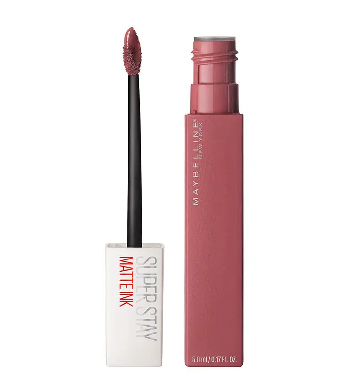 Rossetto Liquido Maybelline SuperStay Matte Ink 155 - Savant | Finish Matte Lunga Tenuta 16 Ore, No Transfer, Tonalità Neutra