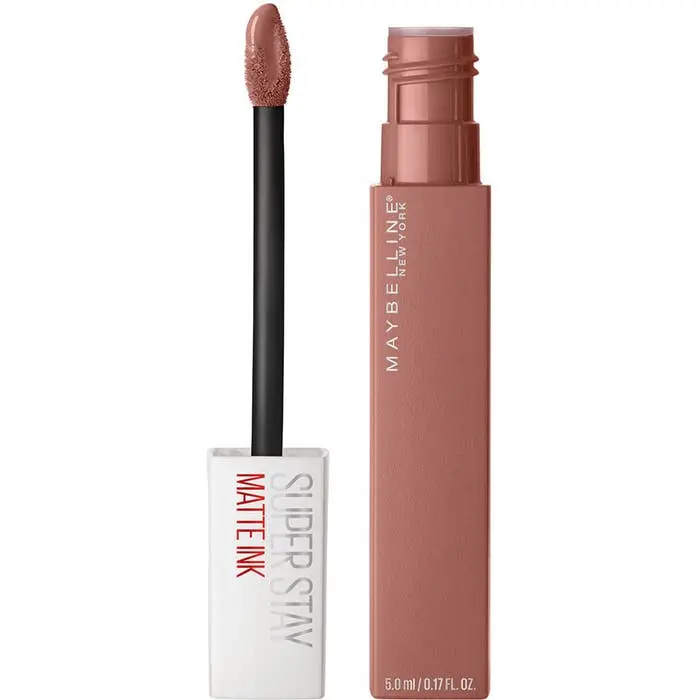 Rossetto Liquido Maybelline SuperStay Matte Ink 65 (Rosy Mauve/Caramel Nude) | Matte Lunga Tenuta 16 Ore, No Transfer