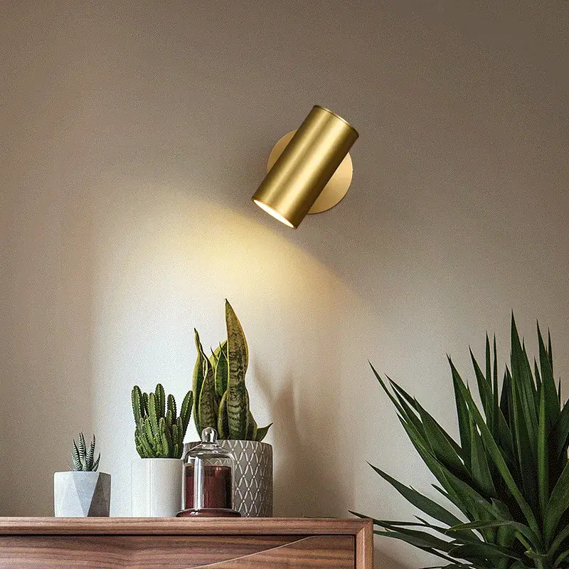 Rotatable Wall Sconce In Gold Or Black