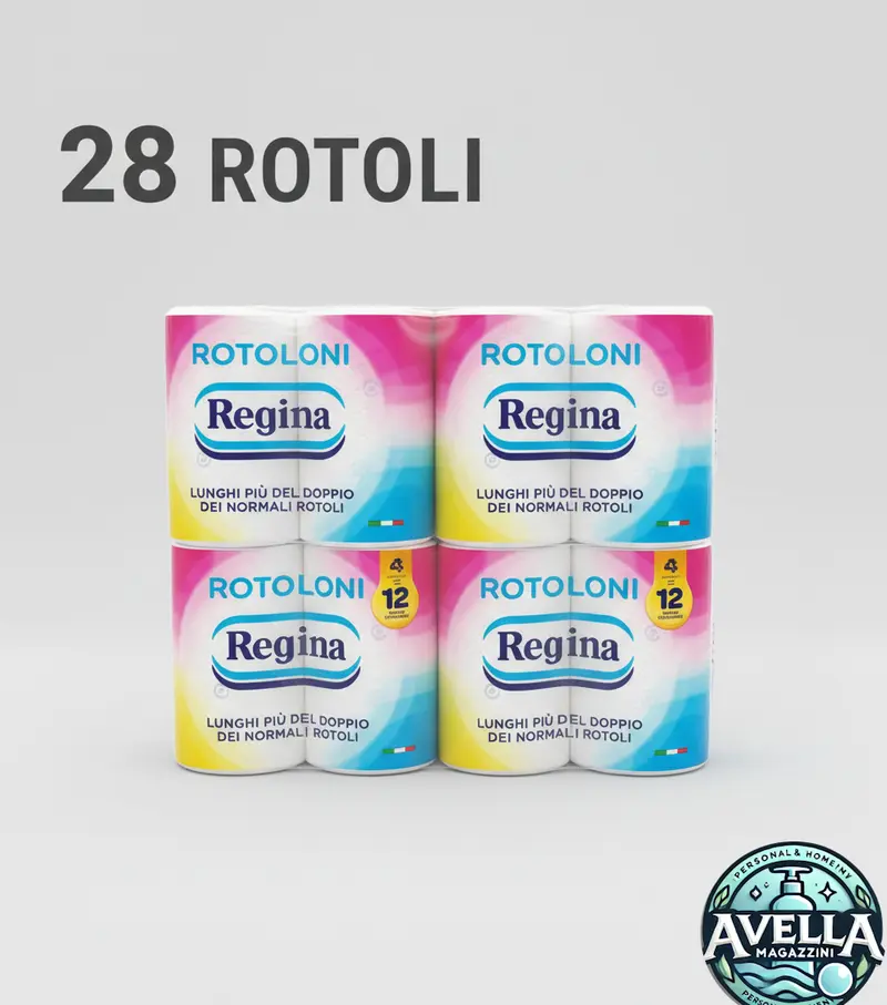 Rotoloni Regina Morbidezza e Resistenza Carta Igienica Pura Cellulosa FSC® – Scorta Strategica BUNDLE 28 Rotoli a Doppia Lunghezza