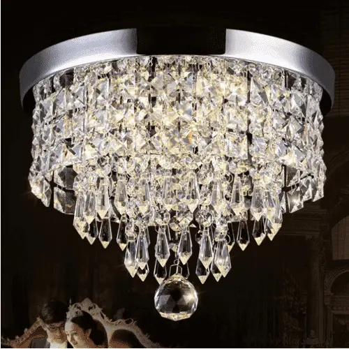Round Crystal Look Chandeliers