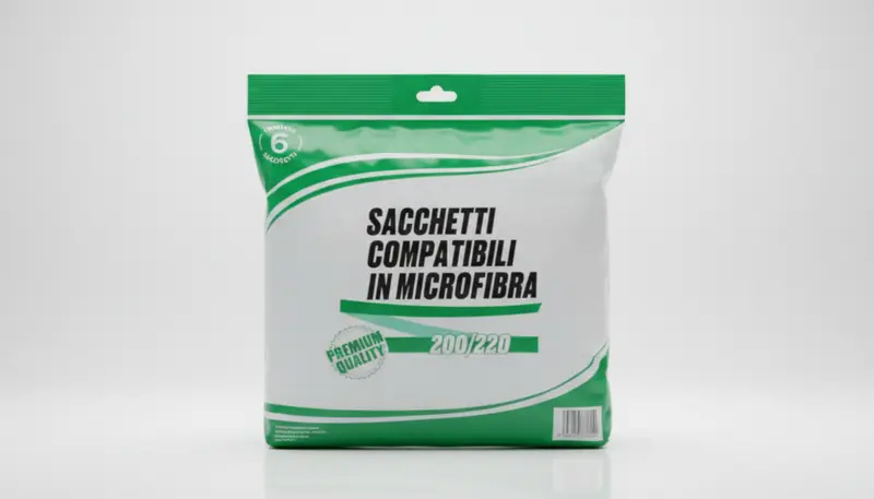Sacchetti Compatibili Premium Quality per Folletto VK 200 - VK 220 S | Microfibra con Filtrazione HEPA Integrata | Anti-Allergeni e Cattura-Odori | Microfiltrazione Costante | Ricambio Alta Efficienza