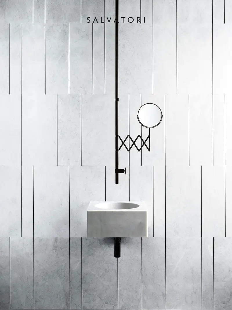 Salvatori Fontane Bianche lavabo da appoggio quadrato ALFEO
