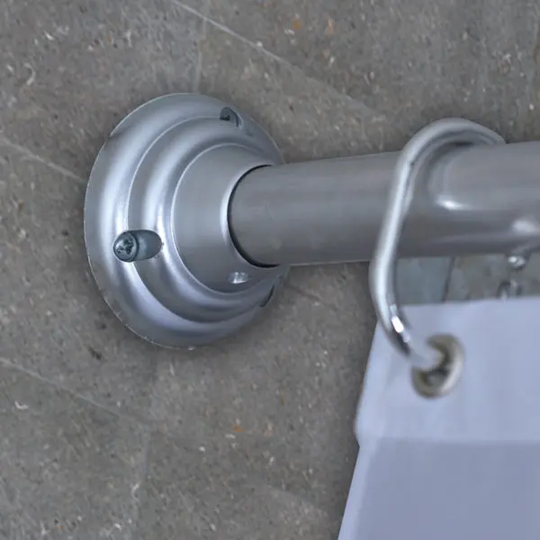 Saniplast Tubo Reggitenda Estensibile 80-135 cm – Alluminio Bianco – Diametro 25 mm – Montaggio a Pressione Senza Fori
