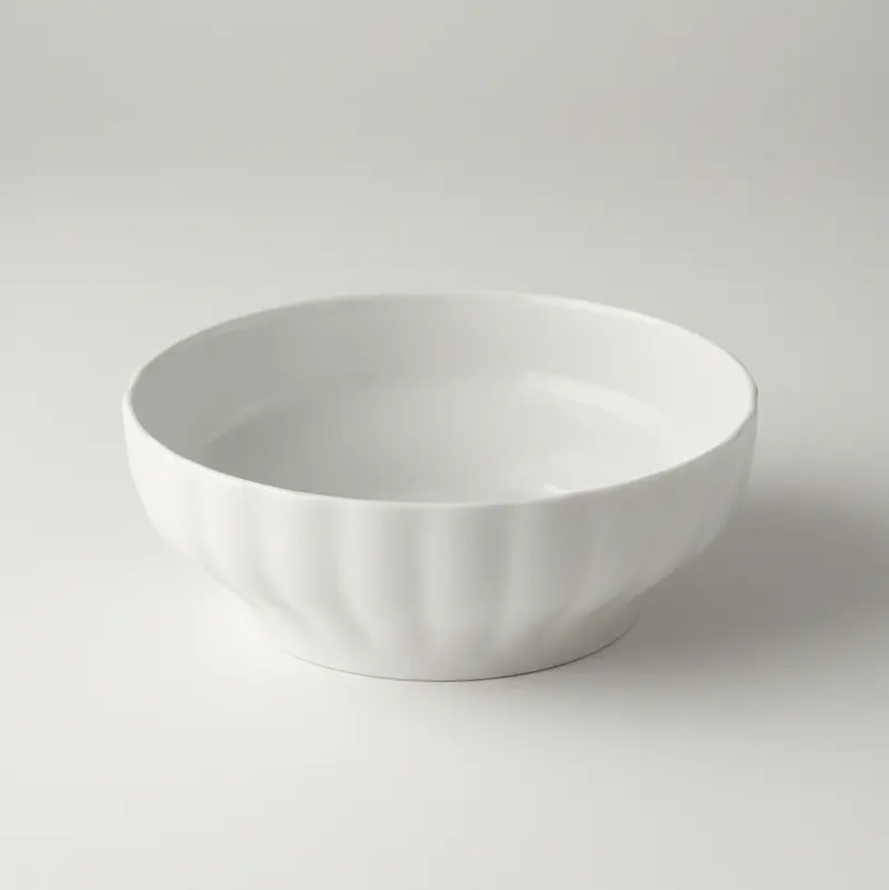 Saturnia Insalatiera Napoli Costolata Ø 27 cm – Porcellana Bianca Professionale – Maxi Ciotola da Portata Elegante per Ristorazione e Casa