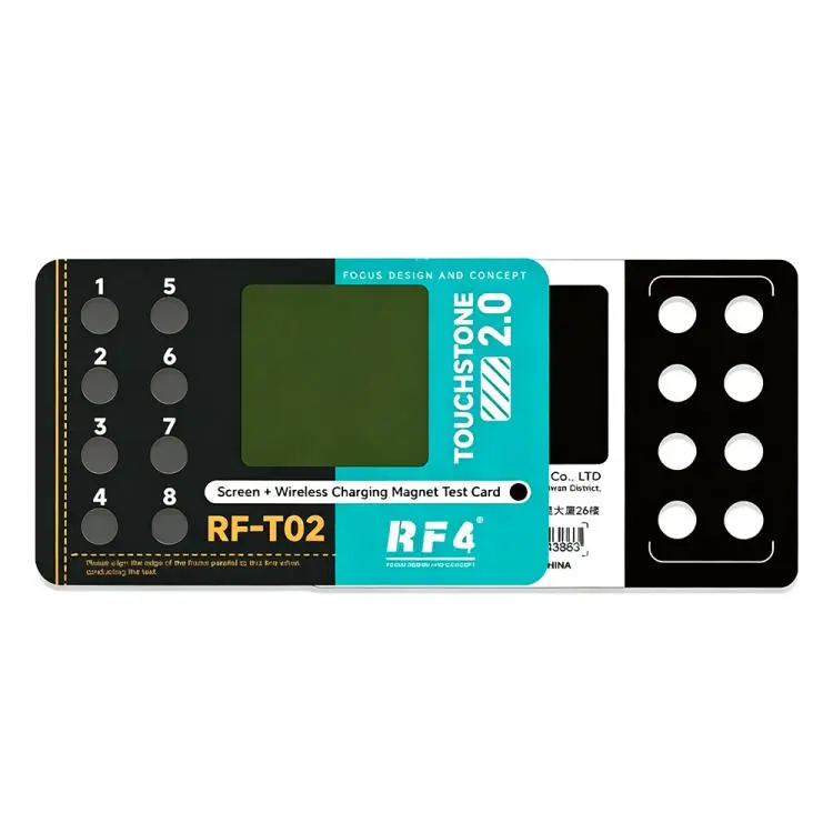 Scheda test RF4 RF-T02 2 in 1 per schermi e rilevamento magnetico