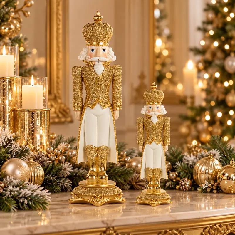 Schiaccianoci Natalizio Bianco e Oro Collezione Magic Kingdom – Goodwill