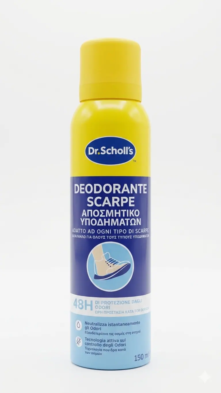 Scholl ExpertCare Fresh Step Deodorante Spray Scarpe 150 ml | Tecnologia Attiva Neutralizza Odori | Protezione 48 Ore & Igienizzante | Non Lascia Residui | Per Tutti i Tipi di Calzature